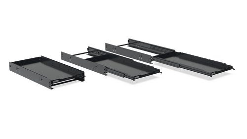 Winegard Cargo Tray at three different extension lengths, right side view