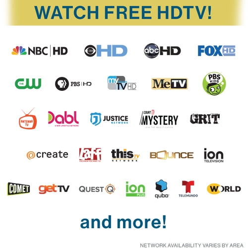 FlatWave Amped Pro Smart Amplified Indoor HDTV Antenna - Watch the most free HDTV