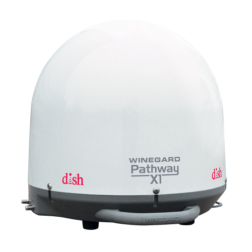 Pathway X1 Automatic Portable Truck Satellite TV Antenna - White