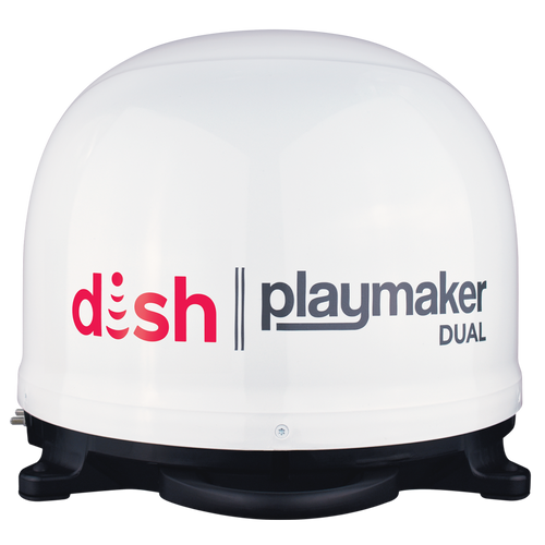 Refurbished DISH Playmaker Dual Portable Automatic Satellite Antenna - White