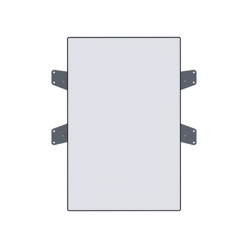 Starlink Performance with Flat Mount and Support Plate - top view