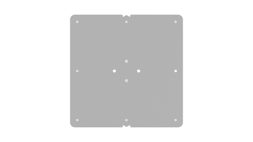 Starlink Standard Support Plate top view without the mounting hardware installed