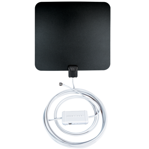 FlatWave Amped Pro Smart Amplified Indoor HDTV Antenna - Black side