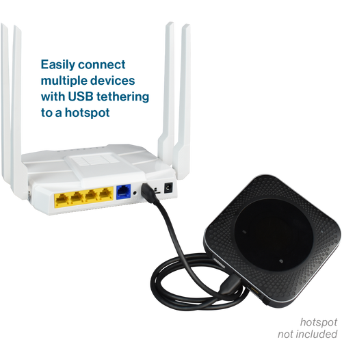 Image of a hotspot connected to the Aspen LTE router